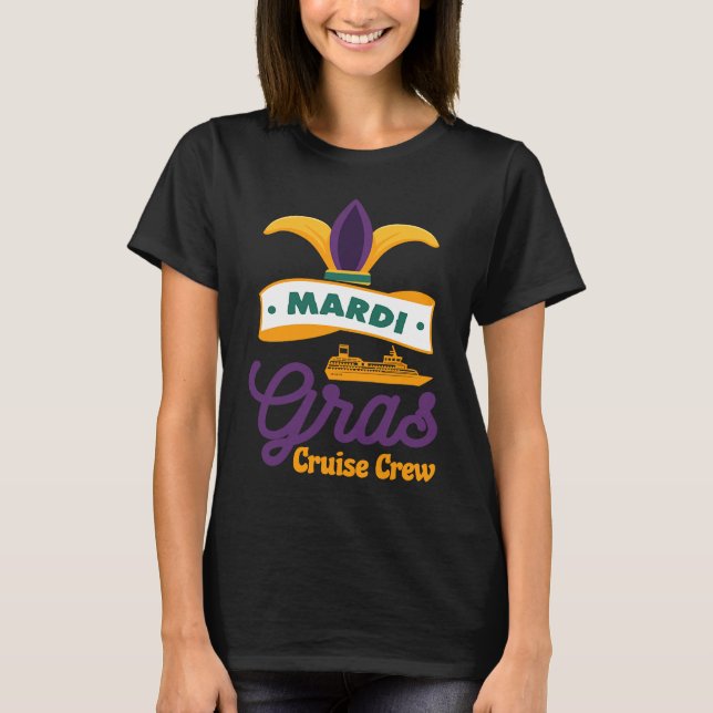 Camiseta Mardi Gras Cruise Crew Ship Squad Festival Costume (Anverso)