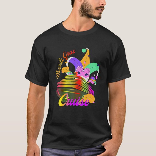 Camiseta Mardi Gras Cruise Cruising Mask Cruise Ship Party (Anverso)