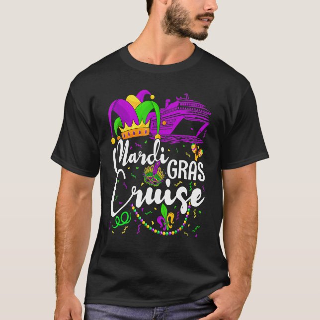 Camiseta Mardi Gras Cruise Cruising Mask Funny Mardi Gras C (Anverso)