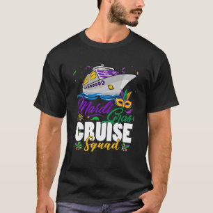 Camiseta Mardi Gras Cruise Mask Bebidas Jester Gorra F