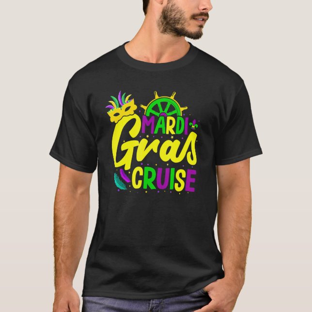 Camiseta Mardi Gras Cruise Mask Cruise Ship Carniv (Anverso)