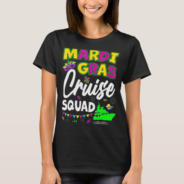 Camiseta Mardi Gras Cruise Mask Cruise Ship Fiesta (Anverso)