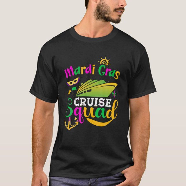 Camiseta Mardi Gras Cruise Mask Cruise Ship Fiesta (Anverso)