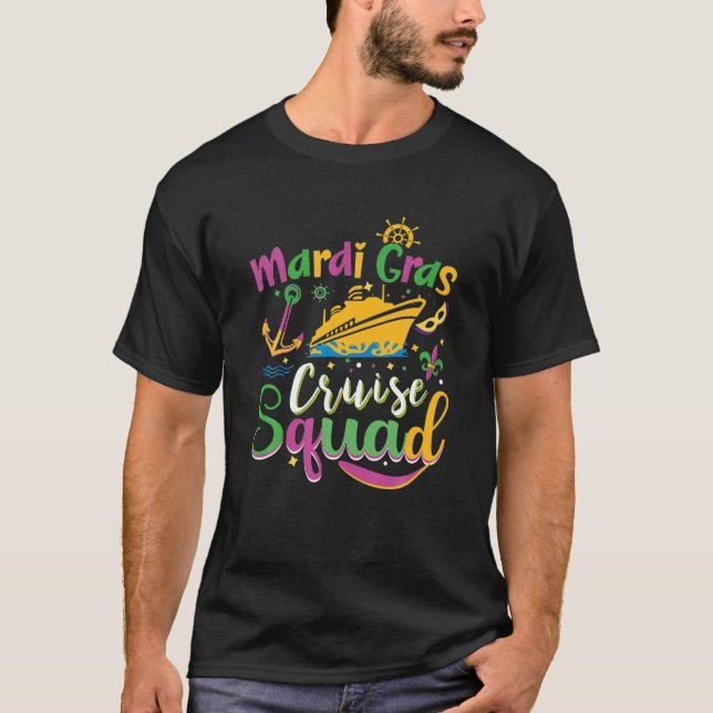 Camiseta Mardi Gras Cruise Mask Cruise Ship Fiesta (Anverso)