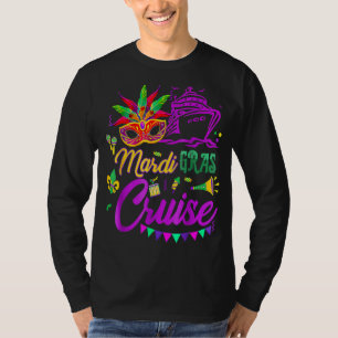 Camiseta Mardi Gras Cruise Mask Cruise Ship Fiesta