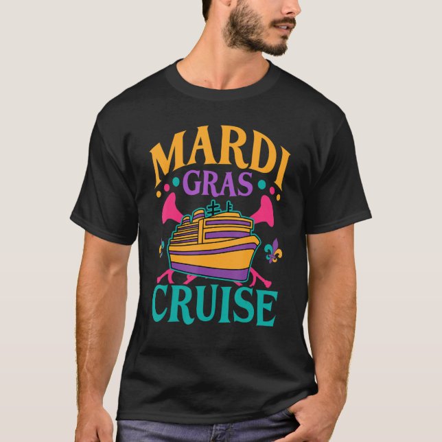 Camiseta Mardi Gras Cruise Party Celebration Fun New Orlean (Anverso)