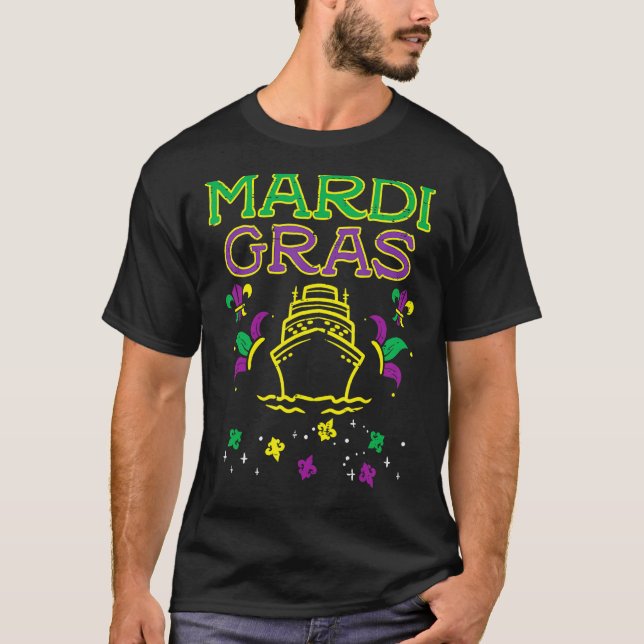 Camiseta Mardi Gras Cruise Ship Cruising Cranivans Mujeres (Anverso)