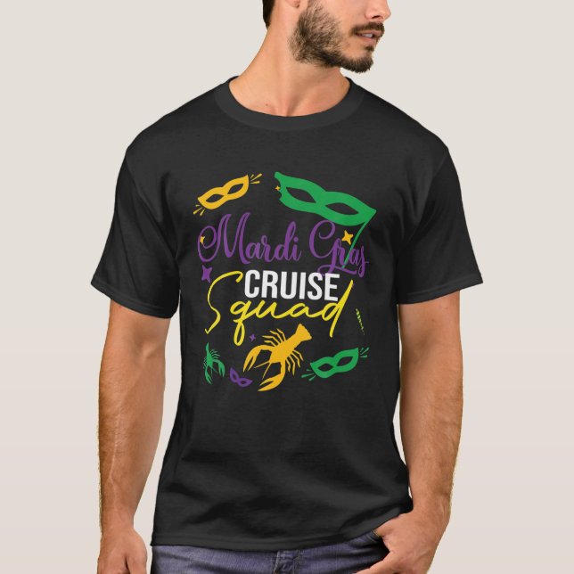 Camiseta Mardi Gras Cruise Squad Carnival Costume Matching (Anverso)