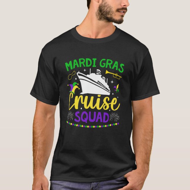 Camiseta Mardi Gras Cruise Squad celebrations parade party  (Anverso)