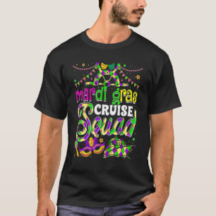 Camiseta Mardi Gras Cruise Squad Cruise Mask Cruise Ship
