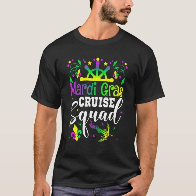 Camiseta Mardi Gras Cruise Squad Cruising Carnival Party (Anverso)
