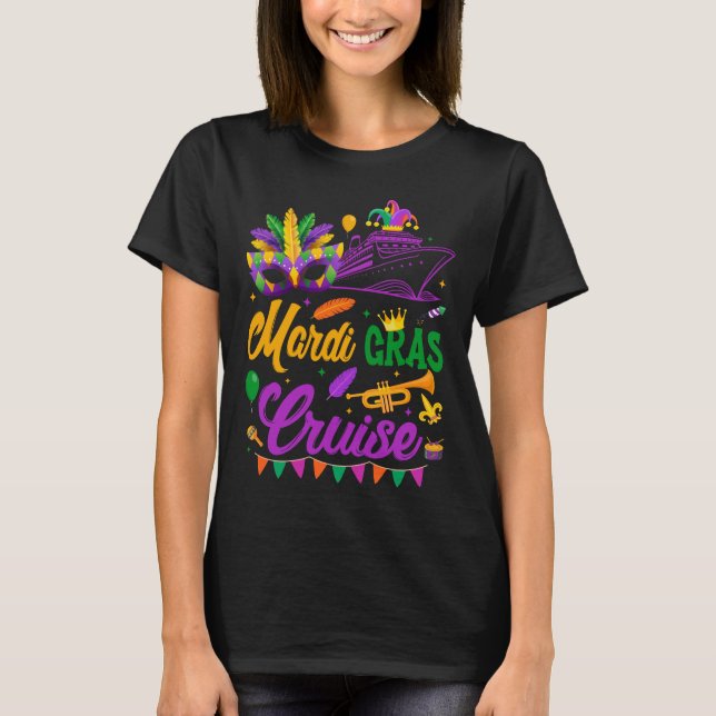 Camiseta Mardi Gras Cruise Squad Family Matching (Anverso)