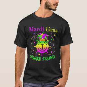 Camiseta Mardi Gras Cruise Squad Funny Mask Cruise Ship Par