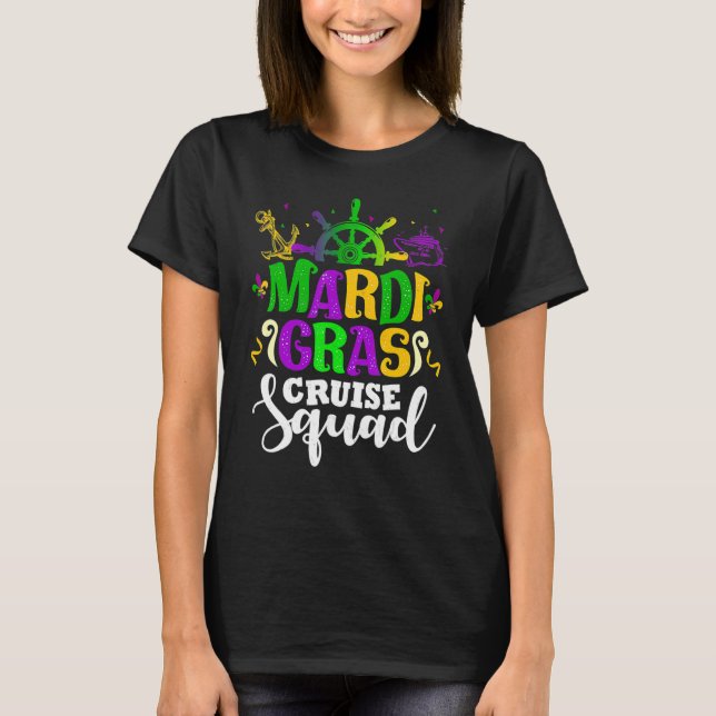 Camiseta Mardi Gras Cruise Squad Funny Matching Group Famil (Anverso)