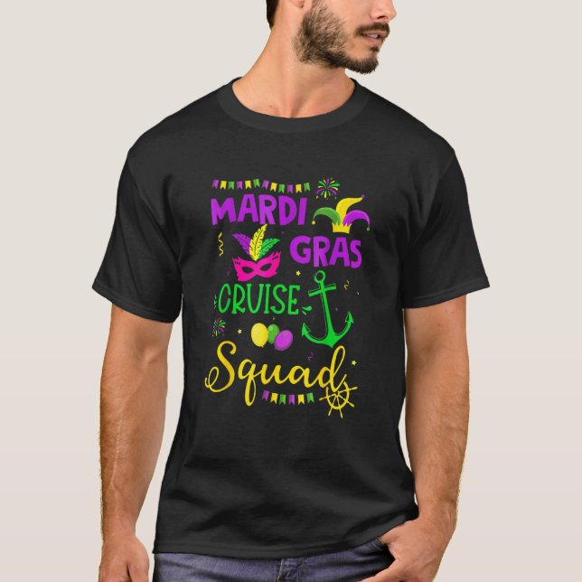 Camiseta Mardi Gras Cruise Squad Funny Matching Group Famil (Anverso)