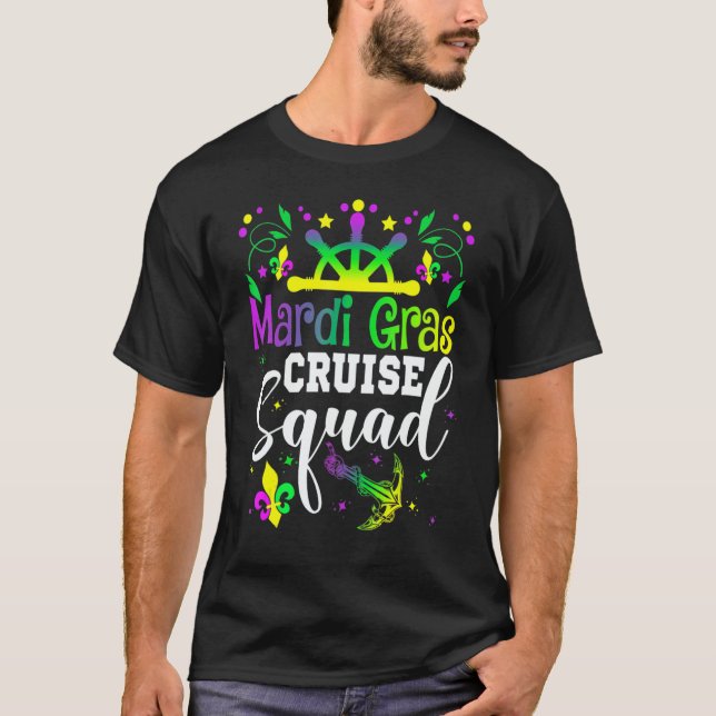Camiseta Mardi Gras Cruise Squad Matching Family Group Crui (Anverso)