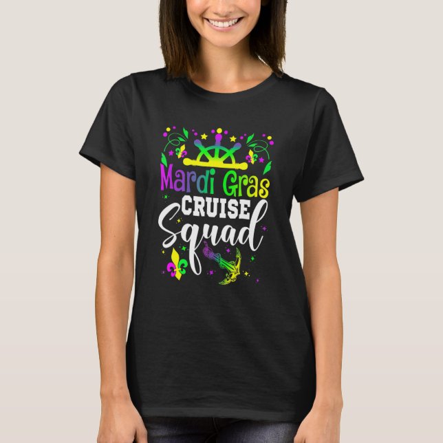 Camiseta Mardi Gras Cruise Squad Matching Family Group Funn (Anverso)