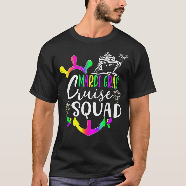 Camiseta Mardi Gras Cruise Squad Matching Group Family Vaca (Anverso)