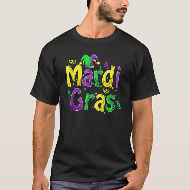 Camiseta Mardi Gras Cute Carnival Fat Tuesday Funny_1 (Anverso)