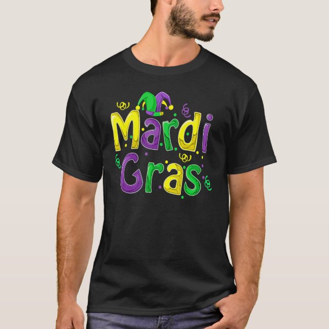 Camiseta Mardi Gras Cute Carnival Fat Tuesday Funny_6 (Anverso)