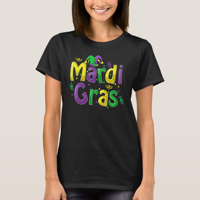 Camiseta Mardi Gras  Cute Carnival Fat Tuesday Funny Gift (Anverso)