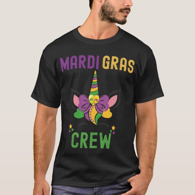 Camiseta Mardi Gras Cute Nueva Orleans Funny Cita Familia (Anverso)