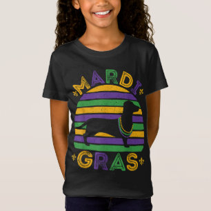 Camiseta Mardi Gras Dachshund Mascota Dog Lover Mom Women R