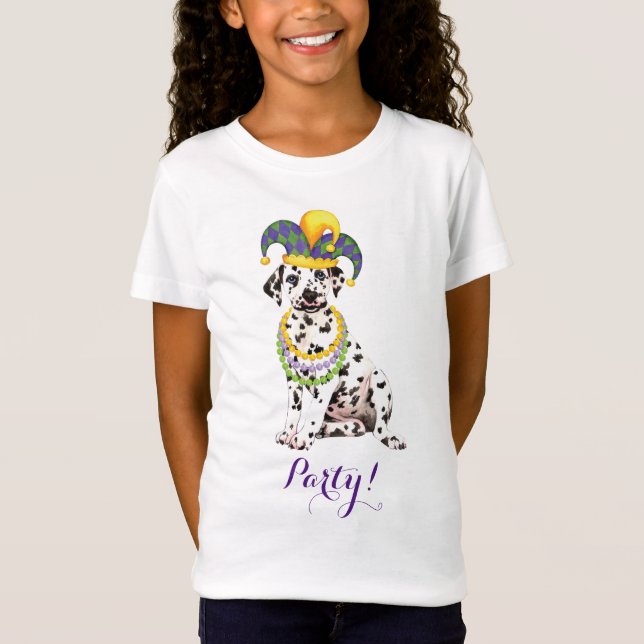 Camiseta Mardi Gras Dalmatian (Anverso)