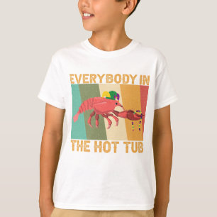 Camiseta Mardi Gras De Langosta Graciosa En La Bañera Calie