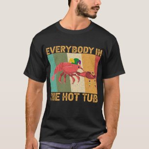Camiseta Mardi Gras De Langosta Graciosa En La Bañera Calie