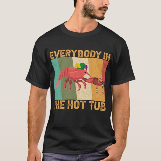 Camiseta Mardi Gras De Langosta Graciosa En La Bañera Calie (Anverso)