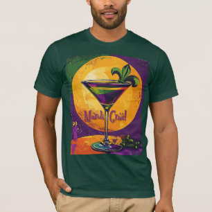 Camiseta Mardi Gras de mediados de siglo Martini Fleur De L