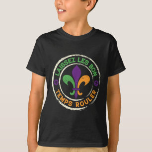 Camiseta Mardi Gras Deja Que Los Buenos Tiempos Lancen Fleu