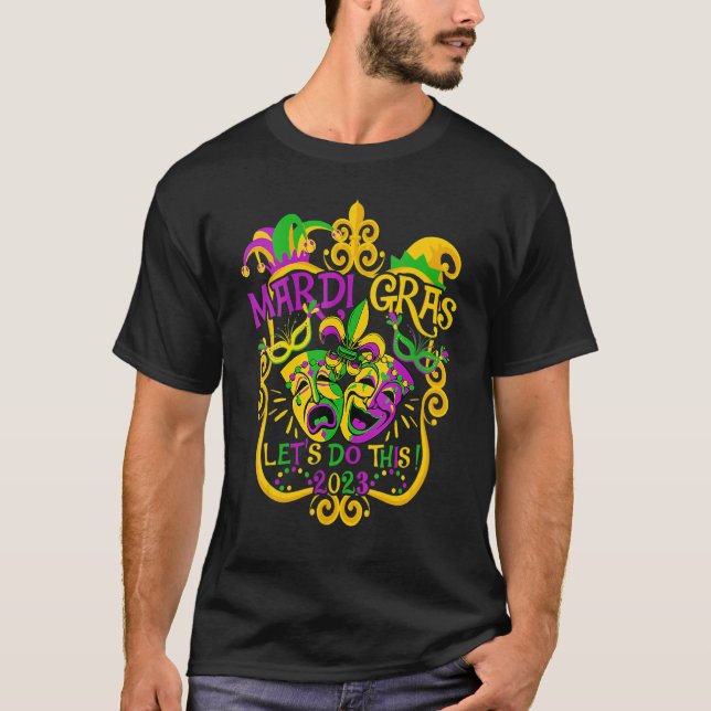 Camiseta Mardi Gras Dejar Hacer Este Aparato De Máscara Gor (Anverso)