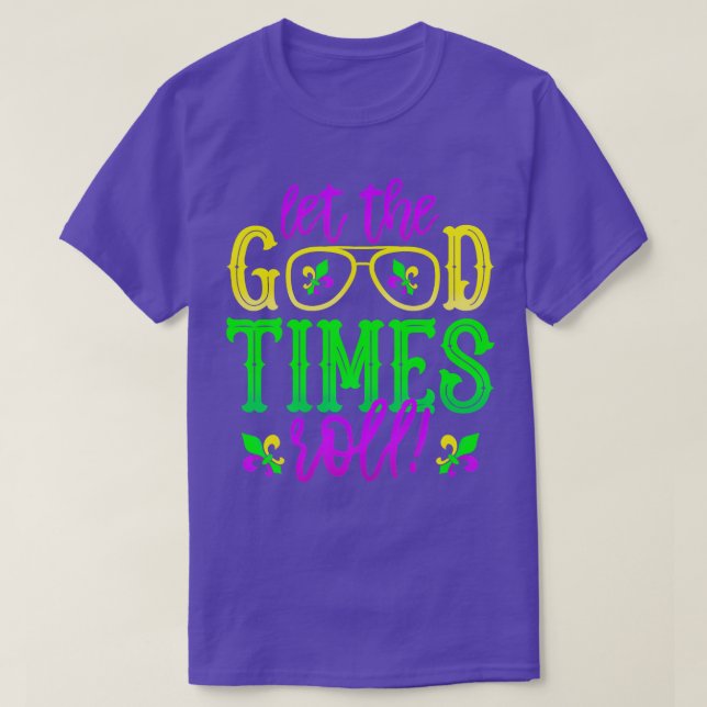 Camiseta Mardi Gras Dejar Que Los Buenos Tiempos Lancen Fle (Diseño del anverso)