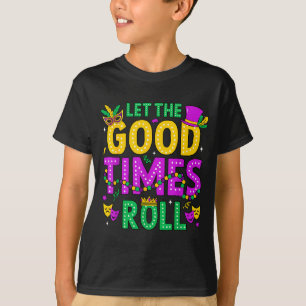 Camiseta Mardi Gras Dejen Que Los Buenos Tiempos Rueden Hom