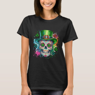 Camiseta Mardi Gras Día de San Patricio Trébol de Azúcar Ca