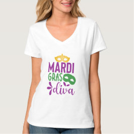 Camiseta Mardi Gras Diva T-Shirt