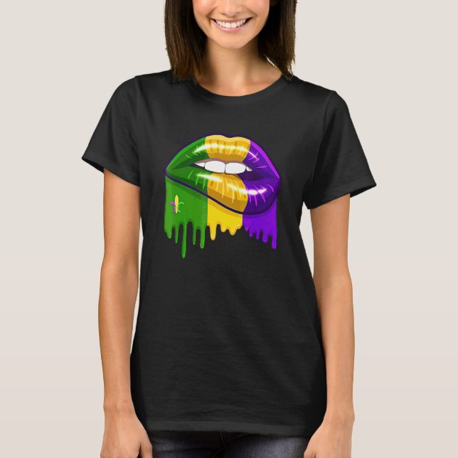 Camiseta Mardi Gras divertida levanta pústula de disfraz de (Anverso)