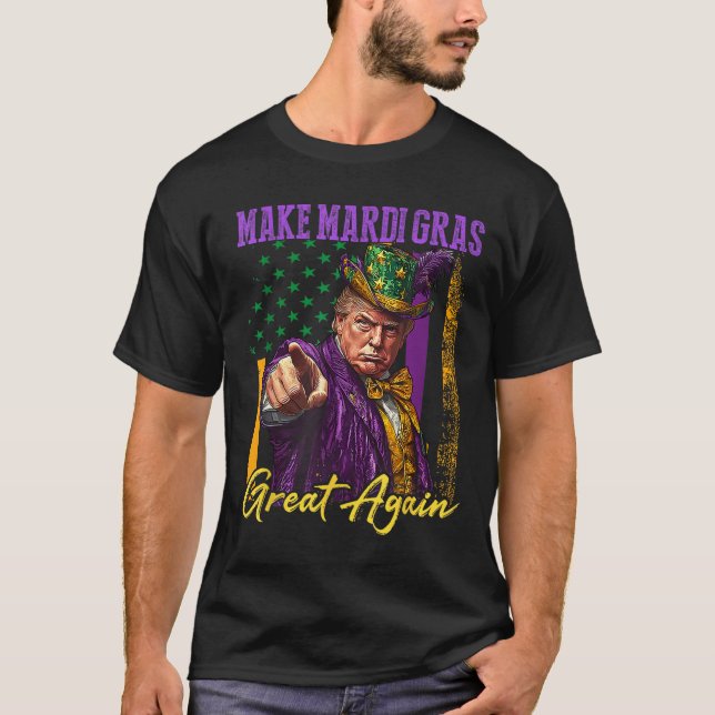 Camiseta Mardi Gras Donald Trump Funny Mardi Gras Estadouni (Anverso)