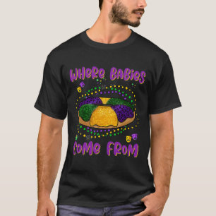 Camiseta Mardi Gras Donde Los Bibi Vienen Del Pastel De Rey