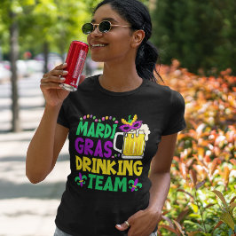 Camiseta Mardi Gras Drinking Team - Funny Mardi gras