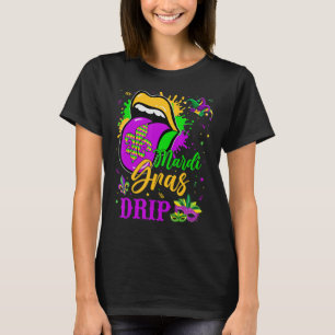 Camiseta Mardi Gras Drip New Orleans Louisiana Parade Costu