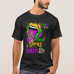 Camiseta Mardi Gras Drip New Orleans Louisiana Parade Costu