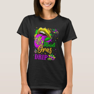 Camiseta Mardi Gras Drip New Orleans Louisiana Parade Costu