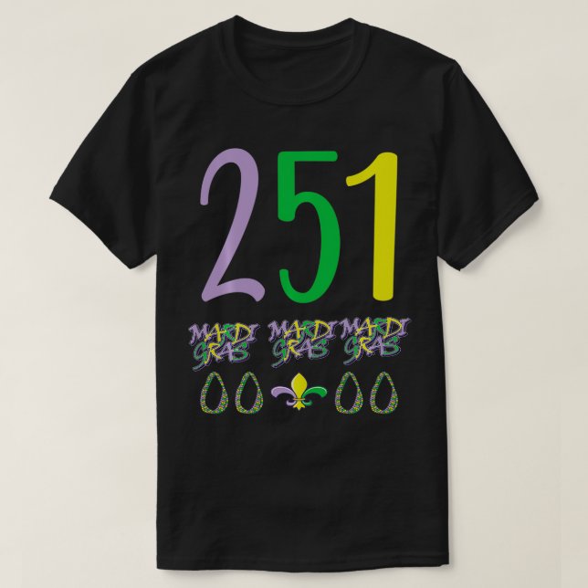 Camiseta Mardi Gras en Alabama móvil  (Diseño del anverso)