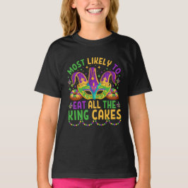Camiseta Mardi Gras Es Más Probable Que Se Coma Toda La Tor