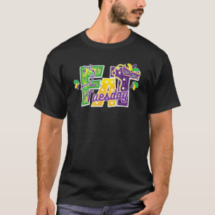 Camiseta Mardi Gras Fat Tuesday Mask Beads Louisianians