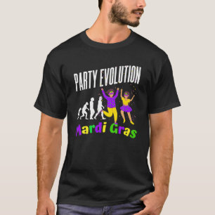 Camiseta Mardi Gras Fiesta Evolución Del Hombre Grasa Grasa