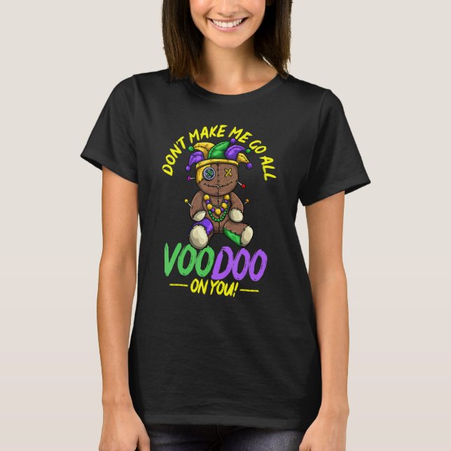 Camiseta Mardi Gras Fiesta Voodoo Doll (Anverso)